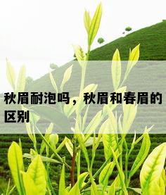 秋眉耐泡吗，秋眉和春眉的区别