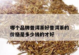 哪个品牌普洱茶好普洱茶的价格是多少钱的才好