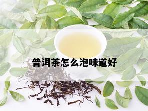 普洱茶怎么泡味道好