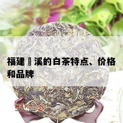 福建磻溪的白茶特点、价格和品牌