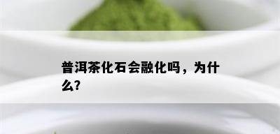 普洱茶化石会融化吗，为什么？