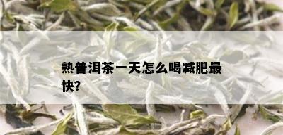 熟普洱茶一天怎么喝减肥最快？