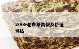 2009老白茶真假及价值评估