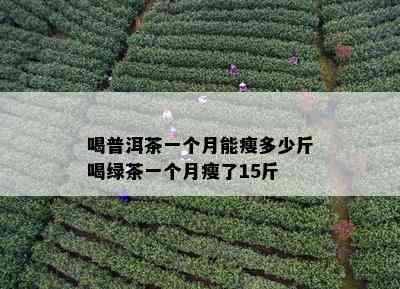 喝普洱茶一个月能瘦多少斤喝绿茶一个月瘦了15斤