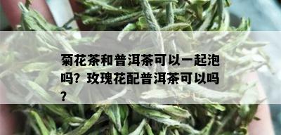 菊花茶和普洱茶可以一起泡吗？玫瑰花配普洱茶可以吗？