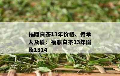 福鼎白茶13年价格、传承人及眉：福鼎白茶13年眉及1314