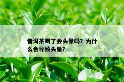 普洱茶喝了会头晕吗？为什么会导致头晕？