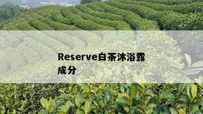 Reserve白茶沐浴露成分