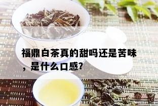 福鼎白茶真的甜吗还是苦味，是什么口感？