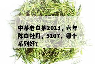 中茶老白茶2013，六年陈白牡丹，5107，哪个系列好？