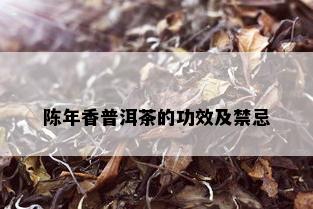 陈年香普洱茶的功效及禁忌