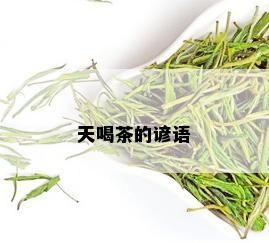 天喝茶的谚语