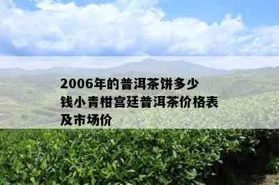 2006年的普洱茶饼多少钱小青柑宫廷普洱茶价格表及市场价