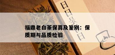 福鼎老白茶保真及鉴别：保质期与品质检验