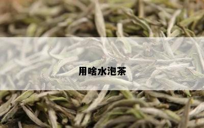 用啥水泡茶