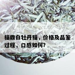 福鼎白牡丹福，价格及品鉴过程，口感如何？