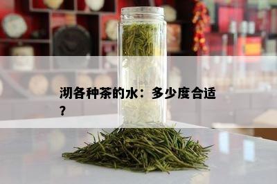 沏各种茶的水：多少度合适？