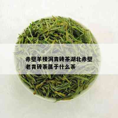 赤壁羊楼洞青砖茶湖北赤壁老青砖茶属于什么茶