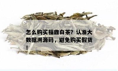 怎么购买福鼎白茶？认准大数据溯源码，避免购买假货！