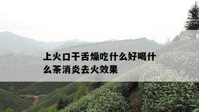 上火口干舌燥吃什么好喝什么茶消炎去火效果