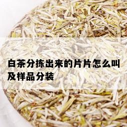 白茶分拣出来的片片怎么叫及样品分装