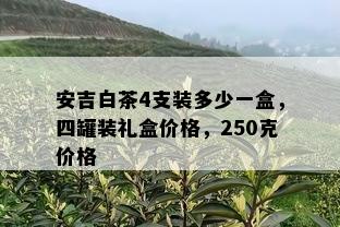 安吉白茶4支装多少一盒，四罐装礼盒价格，250克价格