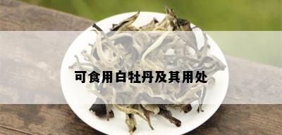 可食用白牡丹及其用处