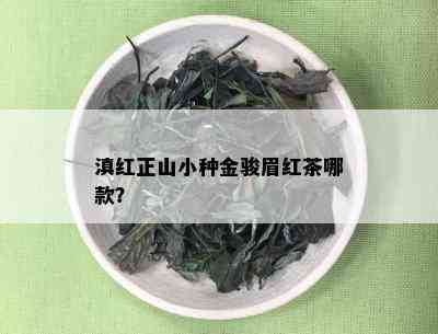 滇红正山小种金骏眉红茶哪款？