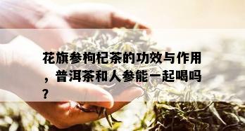 花旗参枸杞茶的功效与作用，普洱茶和人参能一起喝吗？