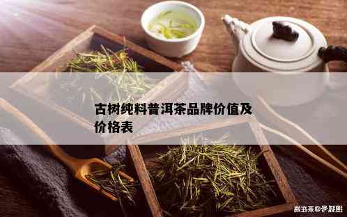 古树纯料普洱茶品牌价值及价格表