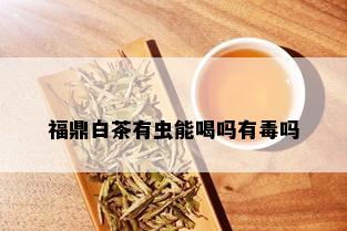 福鼎白茶有虫能喝吗有吗