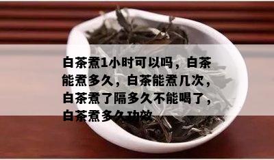 白茶煮1小时可以吗，白茶能煮多久，白茶能煮几次，白茶煮了隔多久不能喝了，白茶煮多久功效