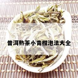 普洱熟茶小青柑泡法大全