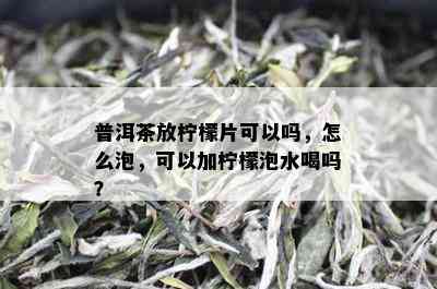 普洱茶放柠檬片可以吗，怎么泡，可以加柠檬泡水喝吗？