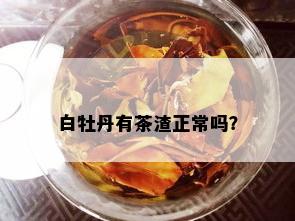 白牡丹有茶渣正常吗？