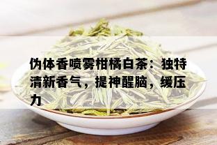 伪体香喷雾柑橘白茶：独特清新香气，提神醒脑，缓压力