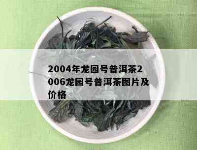 2004年龙园号普洱茶2006龙园号普洱茶图片及价格