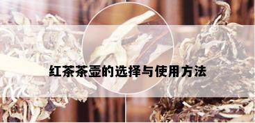 红茶茶壶的选择与使用方法