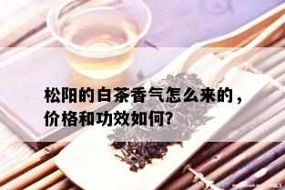 松阳的白茶香气怎么来的，价格和功效如何？