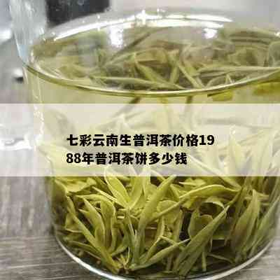 七彩云南生普洱茶价格1988年普洱茶饼多少钱