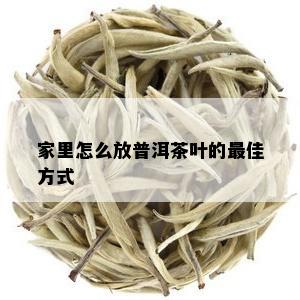 家里怎么放普洱茶叶的更佳方式