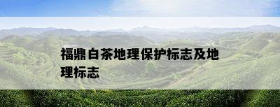 福鼎白茶地理保护标志及地理标志