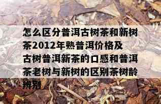 怎么区分普洱古树茶和新树茶2012年熟普洱价格及古树普洱新茶的口感和普洱茶老树与新树的区别茶树龄辨别