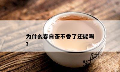 为什么春白茶不香了还能喝？