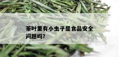 茶叶里有小虫子是食品安全问题吗？