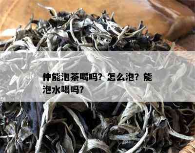 仲能泡茶喝吗？怎么泡？能泡水喝吗？