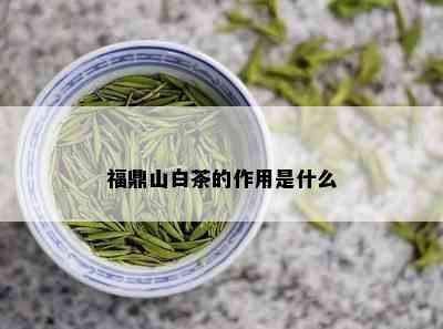 福鼎山白茶的作用是什么