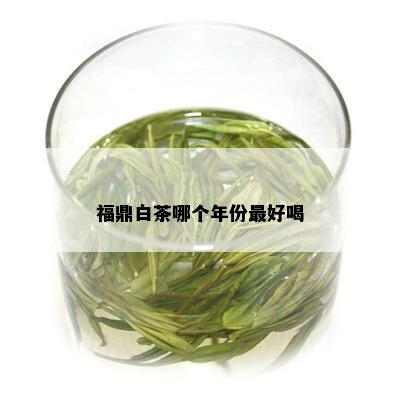 福鼎白茶哪个年份更好喝