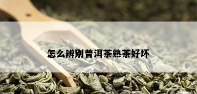 怎么辨别普洱茶熟茶好坏