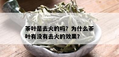 茶叶是去火的吗？为什么茶叶有没有去火的效果？